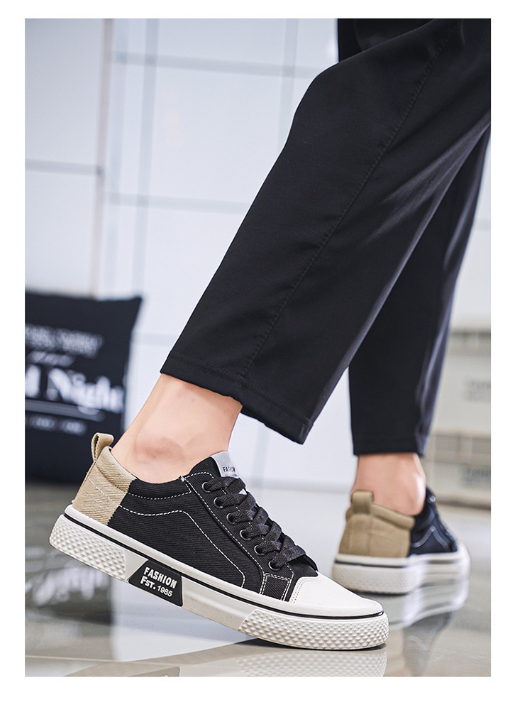 001 2024 Summer New Breathable Versatile Skate Men's Soft Sole Casual Sports Trendy Fashion Canvas Shoes_voghion.com