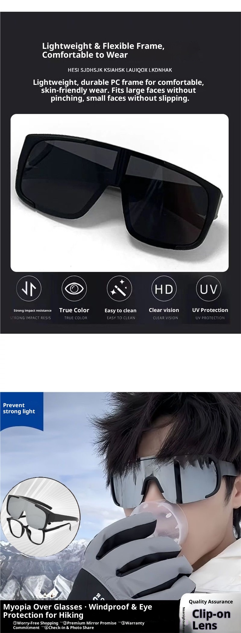 001 Fietsbril op sterkte Bergsport Zonnebril Heren Buitensport Winddicht Voor Dames Skibril Beschermende Bril_voghion.com