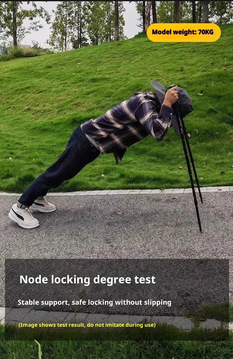 001 Teleskopierbarer, faltbarer Wander- und Kletterstock, ultraleichter, ultrakurzer Trekkingstock für Outdoor-Aktivitäten_voghion.com