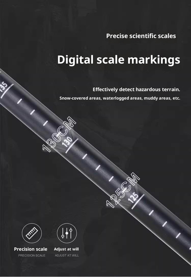 001 Teleskopierbarer, faltbarer Wander- und Kletterstock, ultraleichter, ultrakurzer Trekkingstock für Outdoor-Aktivitäten_voghion.com