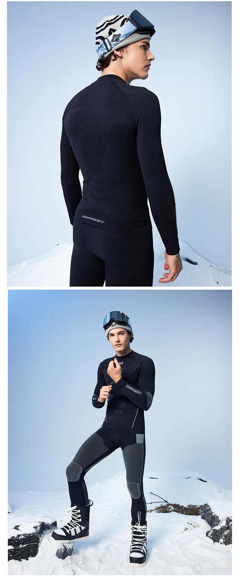 001 Men's Quick-Dry Skiing Jacket Winter Outdoor Cycling Running Mountaineering Sports Functional Compression Base Layer_voghion.com