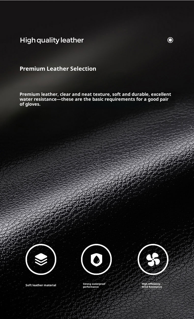 001 Warm Touchscreen Leather For Men Winter Outdoor Windproof Cold-Proof Cycling Fleece-Lined Thickened Motorcycle Gloves_voghion.com