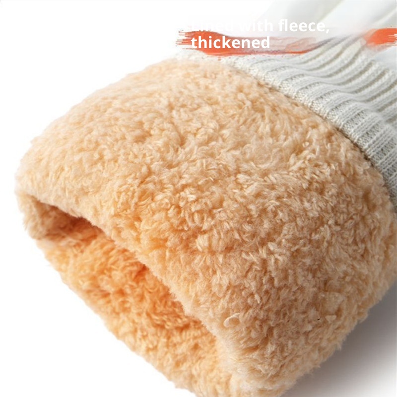 001 Weiße Skihandschuhe von Pochacco für Herbst und Winter: Warm, Touchscreen-geeignet, kälte- und wasserdicht, mit Fleece gefüttert, dick gefüttert, ideal zum Reiten im Freien._voghion.com