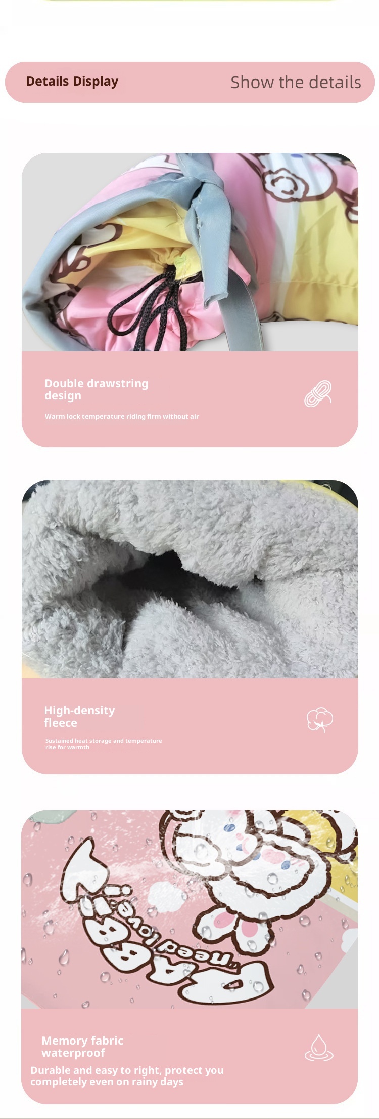 001 New Electric Bike Winter Warm Waterproof Motorcycle Bicycle Thickened Windproof Cold-Proof Cotton-Padded Riding_voghion.com