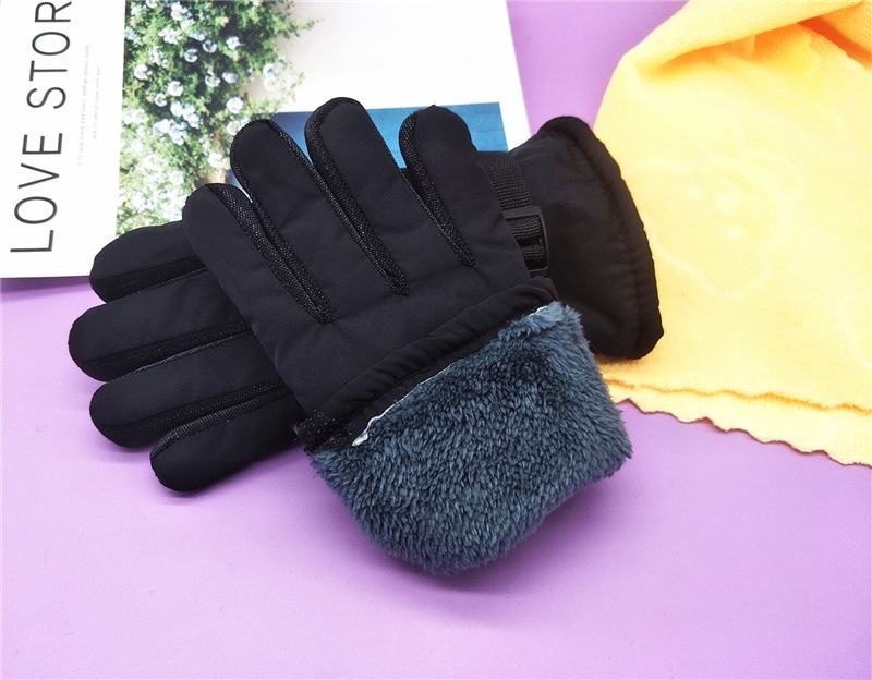 001 Thickened Ski Gloves For Women Winter Korean Version Cold-Proof Warm Cycling Cotton Fleece Student Electric Bike_voghion.com