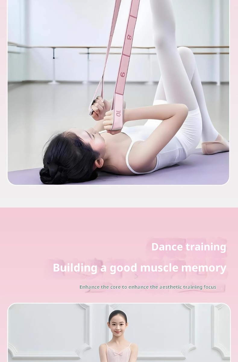 001 Esercizio di stretching per balletto con corda elastica digitale segmentata per studenti di danza per bambini_voghion.com