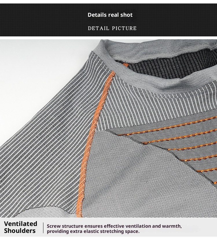 001 Malla térmica de compresión deportiva funcional profesional sin costuras para hombre y mujer, ideal para esquí al aire libre._voghion.com