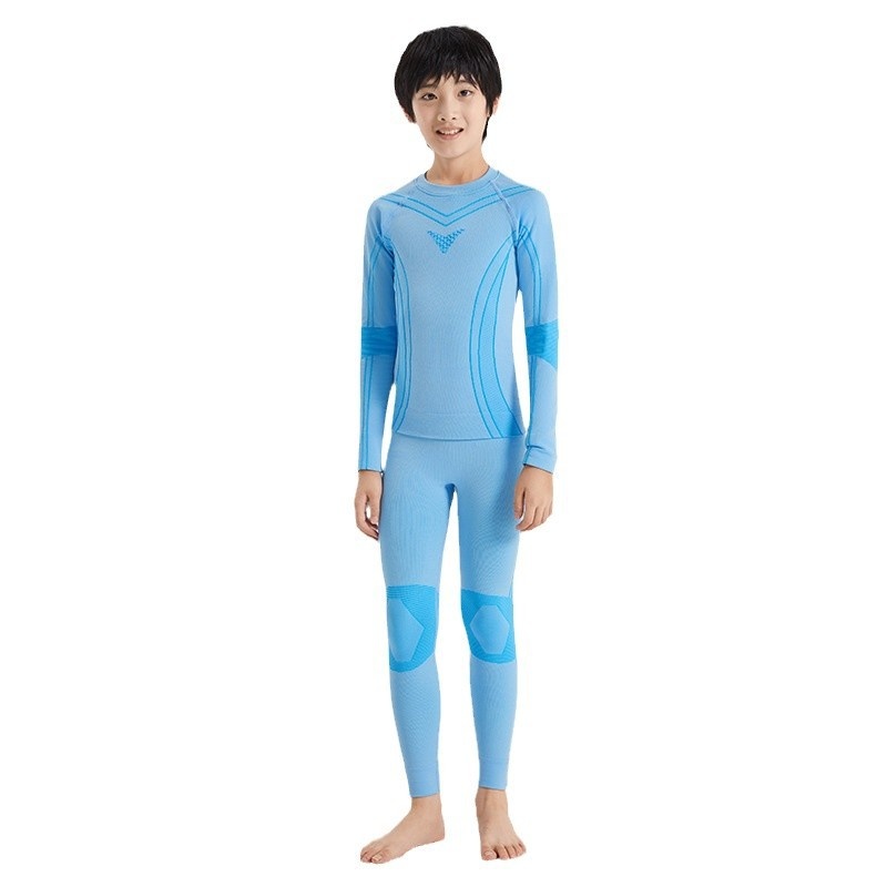 001 Cold Element Roupa Térmica Infantil de Secagem Rápida para Esqui, Conjunto de Calça e Roupa Íntima Térmica para Meninas e Meninos, Ideal para Outono e Inverno._voghion.com