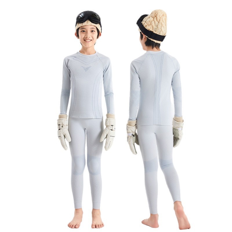 001 Children's Ski Quick-Dry Thermal Underwear For Boys And Girls Winter Snow Play Climbing Breathable Sleeve Long Pants_voghion.com