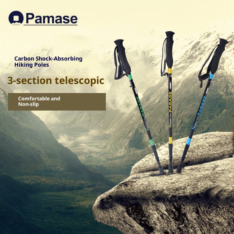 001 Muma Ren Zaino da trekking in lega di alluminio, ammortizzatore, pieghevole, regolabile, telescopico, da viaggio, per sci e trekking_voghion.com