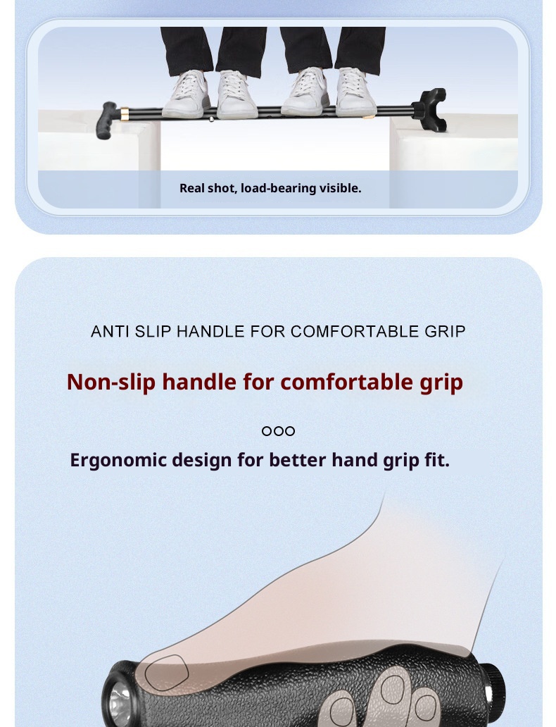 001 Elderly Telescopic Four-Legged For Seniors Special Armrest Cane Lightweight Multifunctional Non-Slip Walking Stick_voghion.com