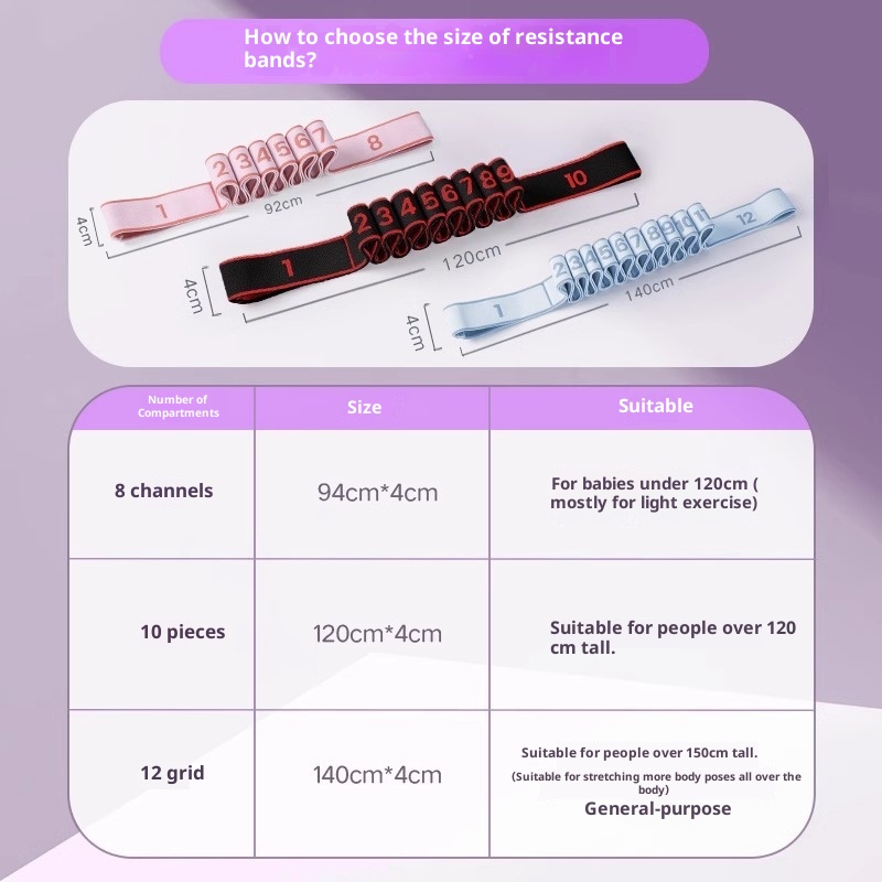 001 Fitness Segmented Correction Digital Dance Men And Women Shoulder Opening Resistance Band Yoga Stretch Elastic_voghion.com