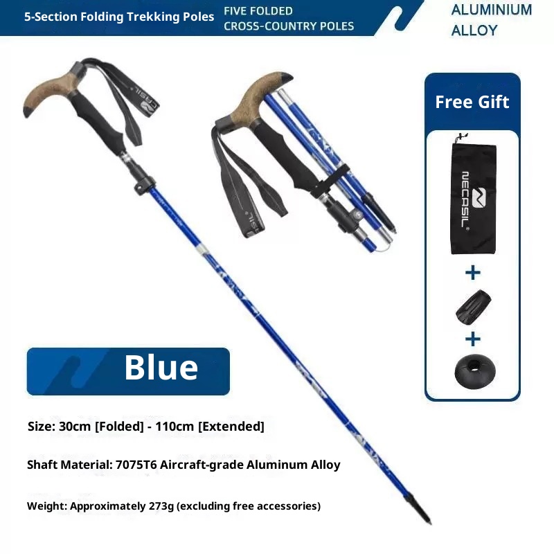 001 Manico curvo ultra corto in lega di alluminio a forma di T per esterni, pieghevole, fuoristrada, arrampicata, escursionismo, multifunzionale, camminata_voghion.com