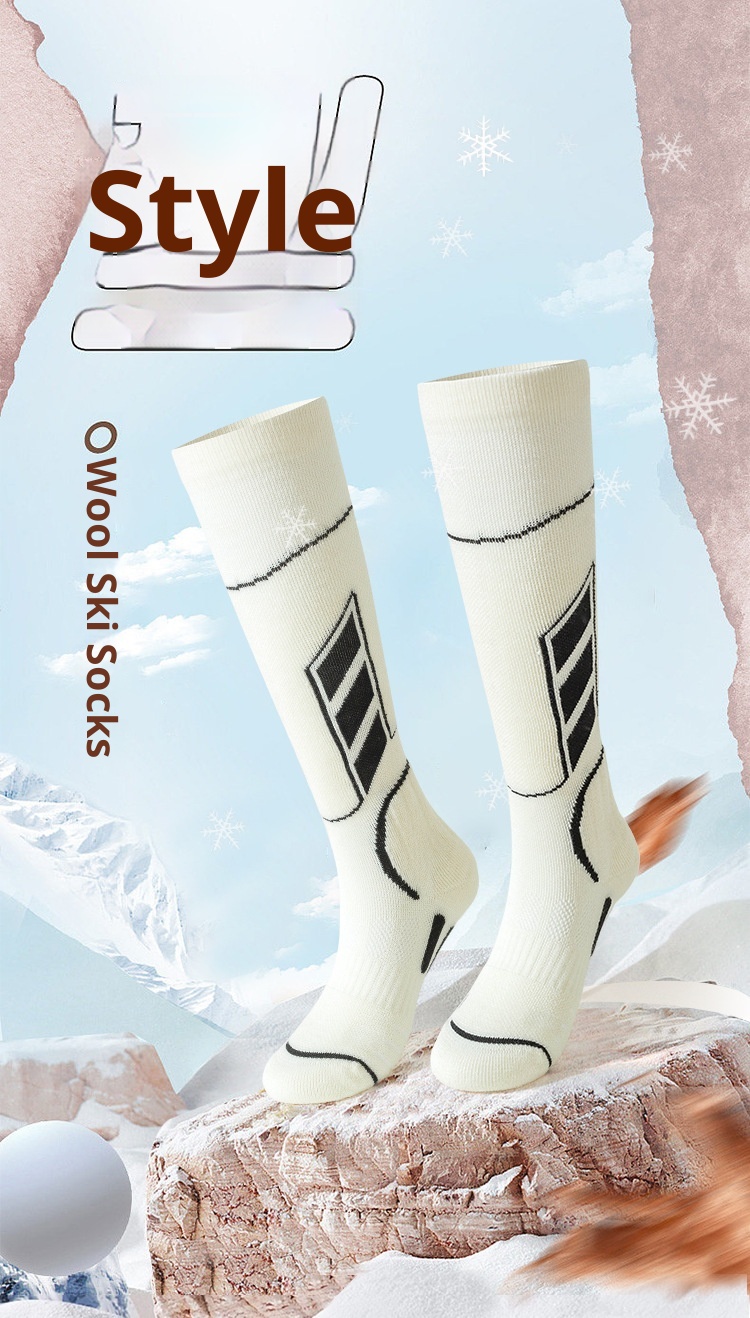 ActiveGo ActiveGo Sport's House Women's Winter Long Thickened Terry Climbing Merino Wool Ski Socks_voghion.com