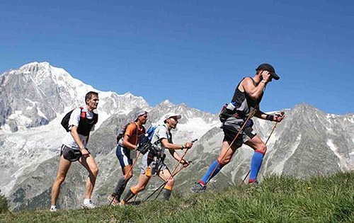 001 Bastone da trekking in lega di alluminio transfrontaliera di fabbrica, tre sezioni, assorbimento degli urti, forniture per escursioni all'aperto, camminata_voghion.com