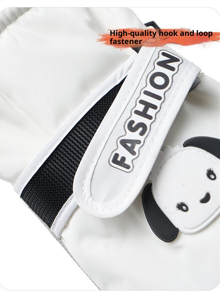 001 Weiße Skihandschuhe von Pochacco für Herbst und Winter: Warm, Touchscreen-geeignet, kälte- und wasserdicht, mit Fleece gefüttert, dick gefüttert, ideal zum Reiten im Freien._voghion.com