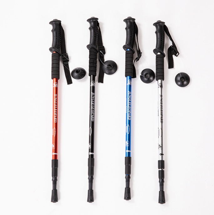 001 Trekkingstock aus Aluminiumlegierung, teleskopierbar, dreiteilig verstellbar, stoßdämpfend, rutschfest_voghion.com