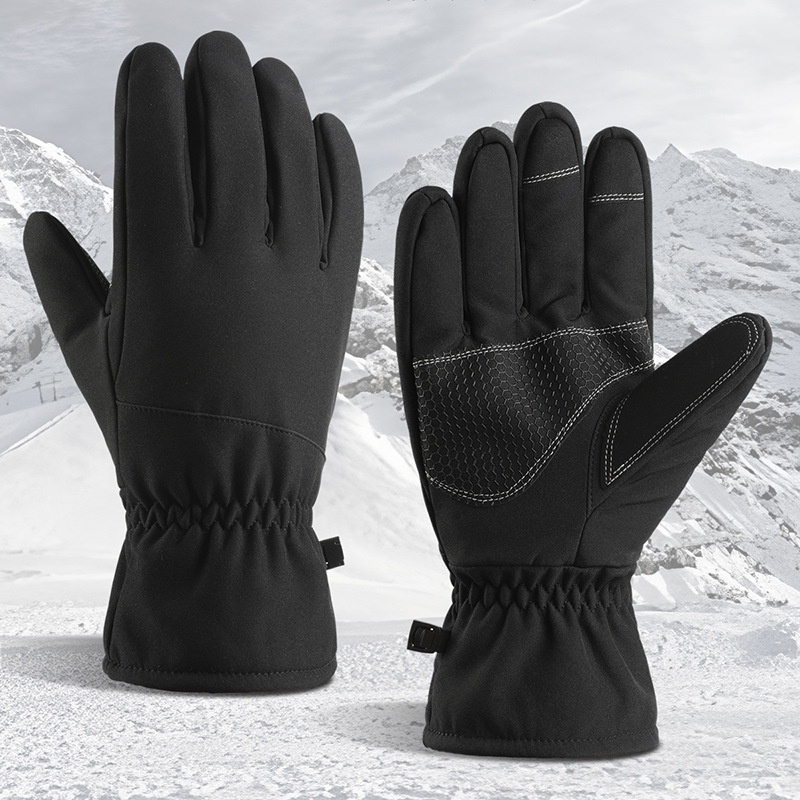 ActiveGo Winter New Fleece-Lined Warm Gloves Outdoor Skiing Cycling Touchscreen Windproof Cold-Proof Non-Slip Mountaineering_voghion.com