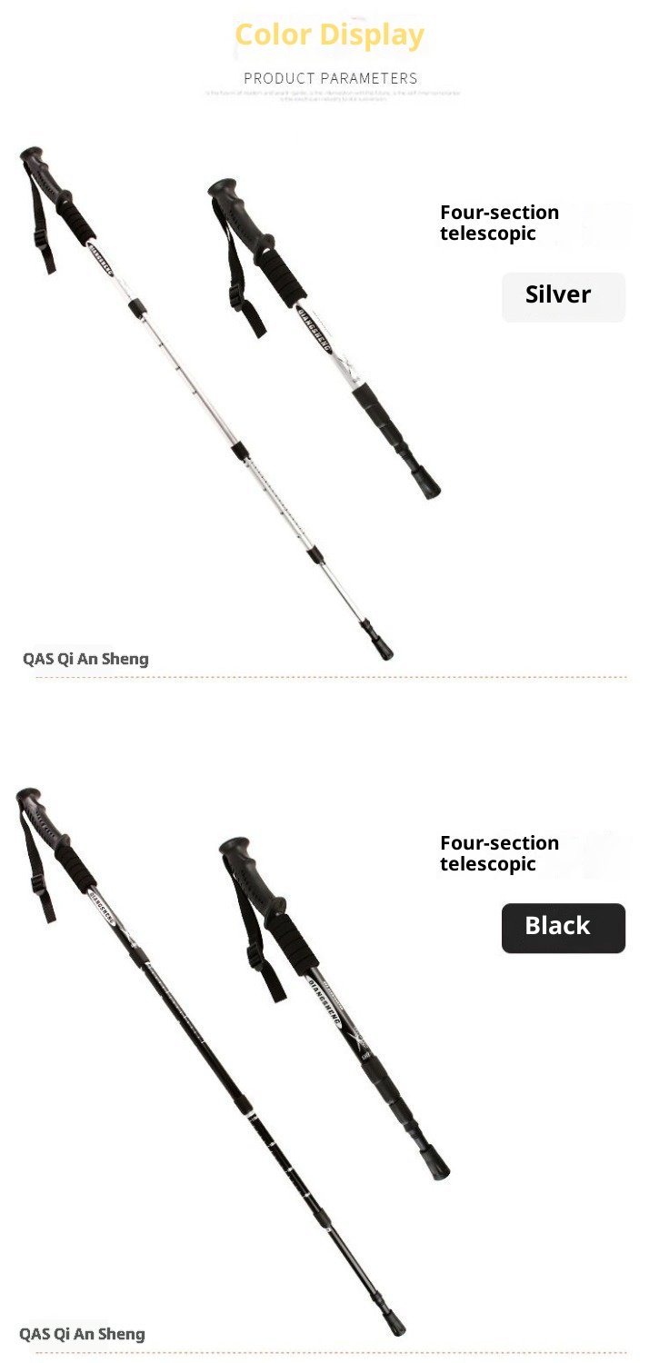 001 Attrezzatura per l'escursionismo: bastoncini da trekking, stampelle per anziani, camminata, escursionismo telescopico in lega di alluminio ultraleggero_voghion.com