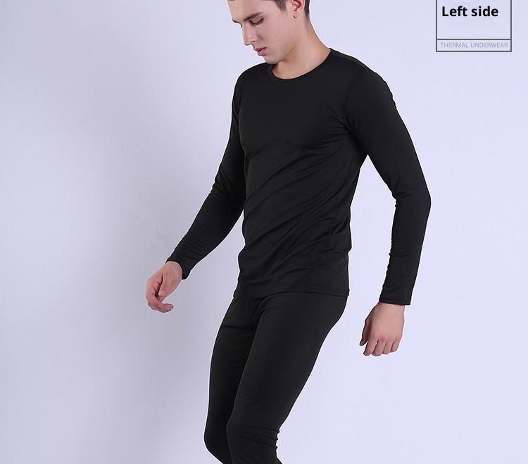 001 HEROBIKER Underwear Set Motorcycle Skiing Tight Long Johns Winter Men's Crew Neck Thermal Top_voghion.com