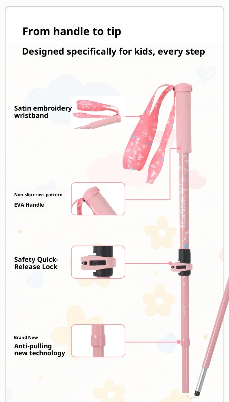 001 Bastone da passeggio ultraleggero pieghevole per bambini da 32 cm, per arrampicata e trekking_voghion.com