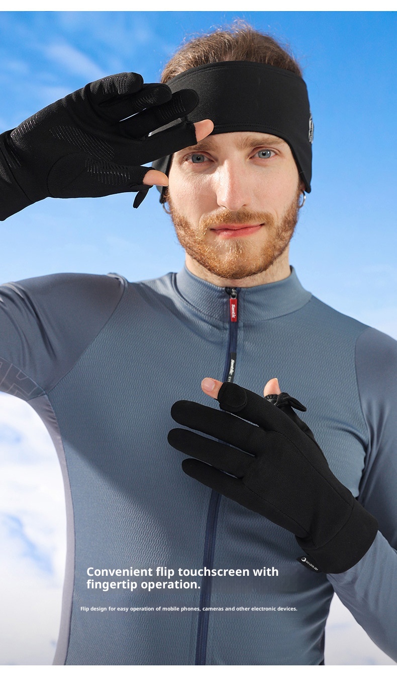 ActiveGo Winter-Skihandschuhe für Damen und Herren, Outdoor-Reithandschuhe, Touchscreen-kompatibel, rutschfest, winddicht, kältebeständig, fleecegefüttert, warm_voghion.com