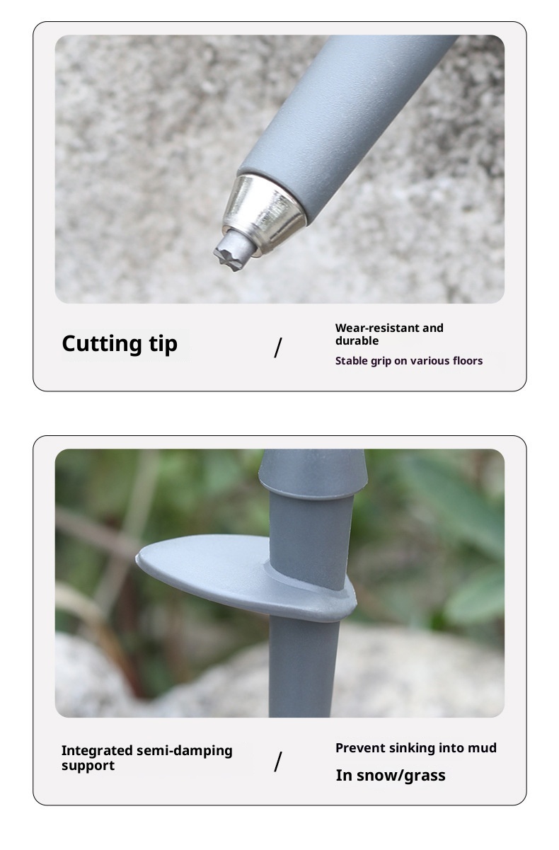 001 Faltbarer Wanderstock aus Carbon, ultraleicht, teleskopierbar, für professionelle Outdoor-Ausrüstung und Kletterausrüstung_voghion.com