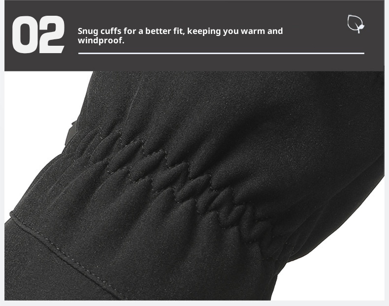 ActiveGo Winter New Fleece-Lined Warm Gloves Outdoor Skiing Cycling Touchscreen Windproof Cold-Proof Non-Slip Mountaineering_voghion.com