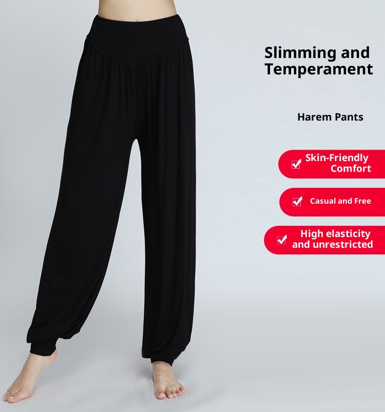 001 New Style Foreign Trade Cross-Border Yoga Modal Exercise Sports Long Square Dance Loose Plus Size Lantern Pants_voghion.com