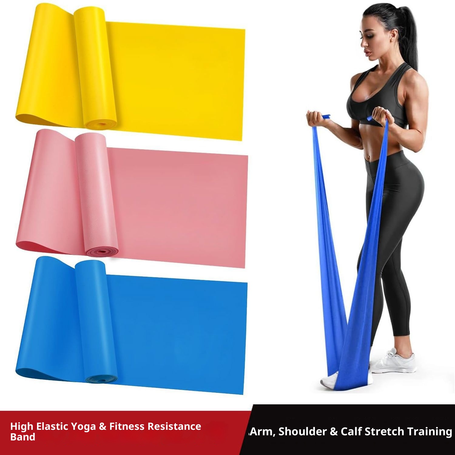 001 Yoga Body Shaping, Home Use For Beginners, Stretching Training, Women's Fitness, Latin Dance Elastic B, Resistance_voghion.com