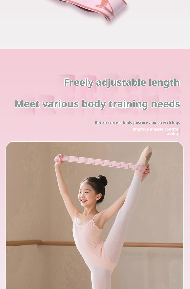001 Esercizio di stretching per balletto con corda elastica digitale segmentata per studenti di danza per bambini_voghion.com