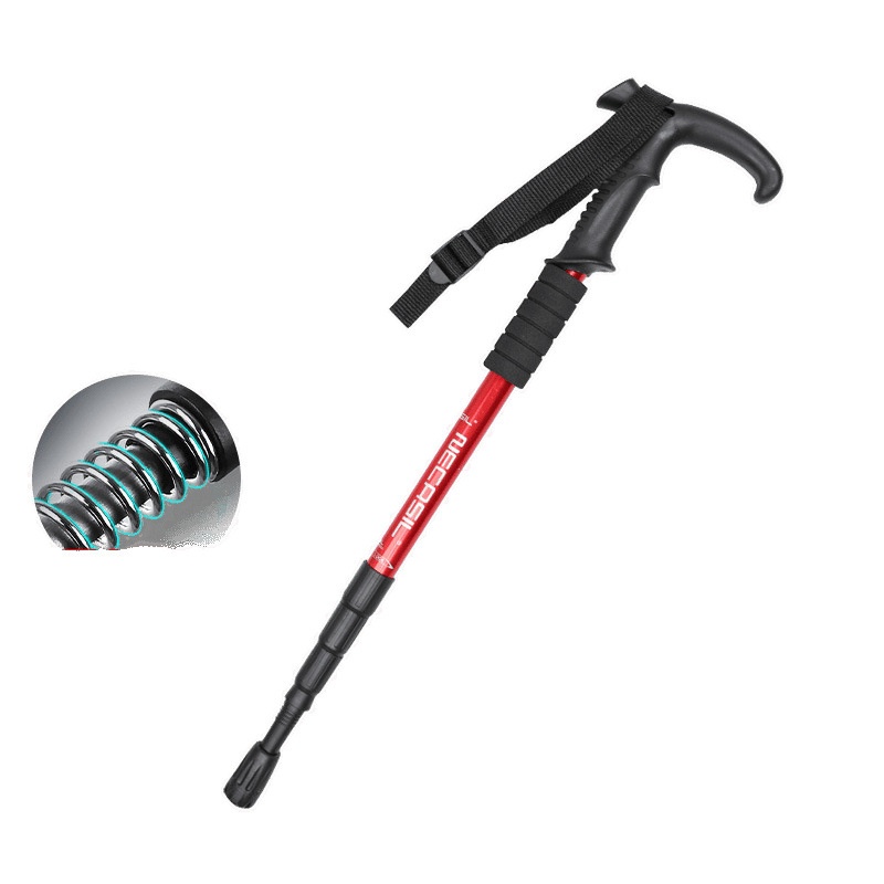 001 Trekking Professional Outdoor Bastone da arrampicata pieghevole in carbonio Telescopico Attrezzatura da trekking Bastone da passeggio all'ingrosso_voghion.com