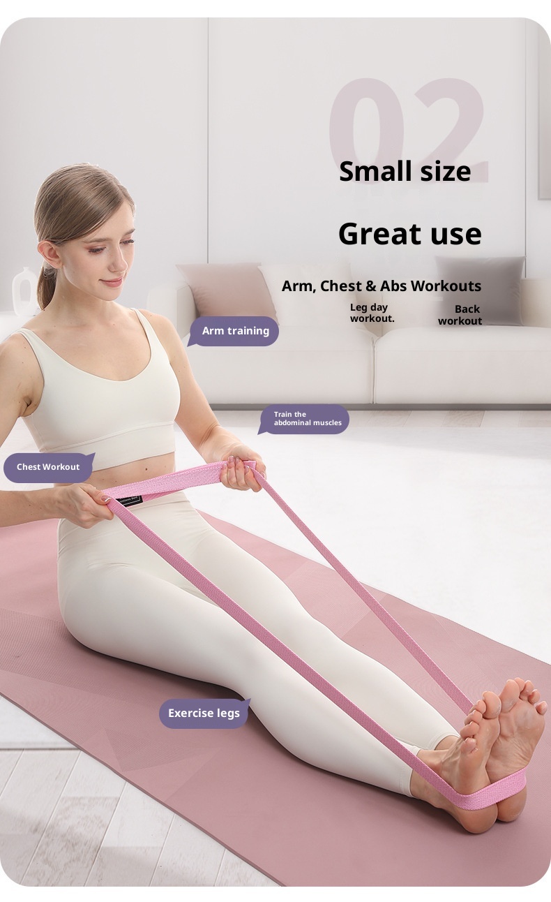 001 208 Fascia elastica per esercizi di apertura della schiena con resistenza elevata in lattice per yoga e danza_voghion.com