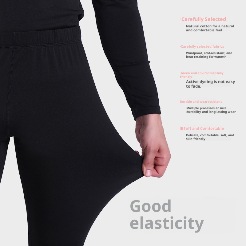 001 HEROBIKER Underwear Set Motorcycle Skiing Tight Long Johns Winter Men's Crew Neck Thermal Top_voghion.com