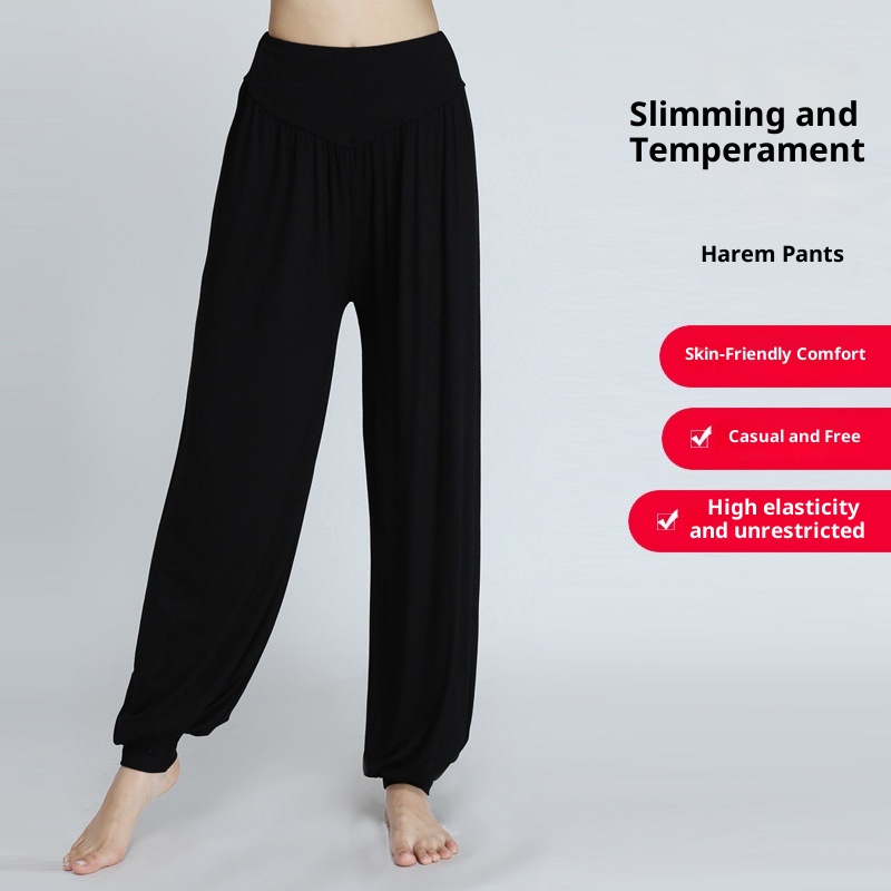 001 New Style Foreign Trade Cross-Border Yoga Modal Exercise Sports Long Square Dance Loose Plus Size Lantern Pants_voghion.com