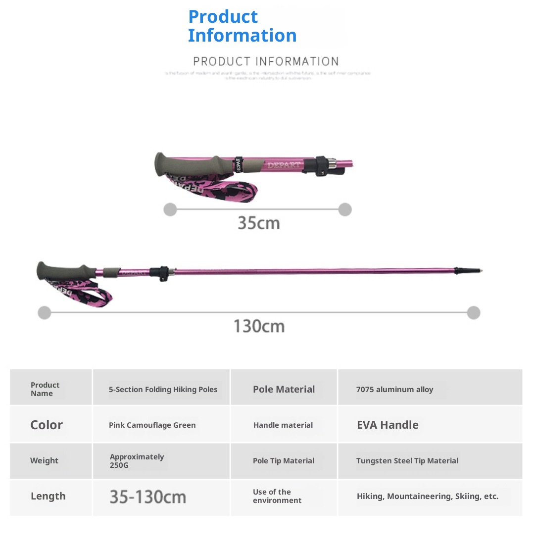 001 Mini bastone da passeggio in fibra di carbonio per bambini, leggero, pieghevole, da escursionismo, per esterni, portatile, attrezzatura da arrampicata_voghion.com
