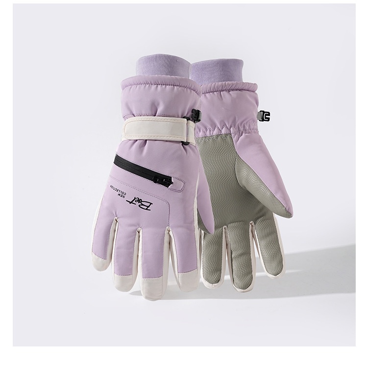 001 Women's Winter Ski Gloves, Warm, Touchscreen, Cold-Proof, Snow Play, Water-Resistant, Thickened, Fleece-Lined, Cycling,_voghion.com