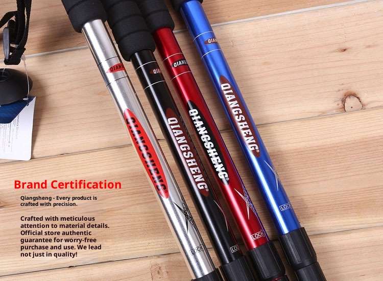 001 Attrezzatura per l'escursionismo: bastoncini da trekking, stampelle per anziani, camminata, escursionismo telescopico in lega di alluminio ultraleggero_voghion.com