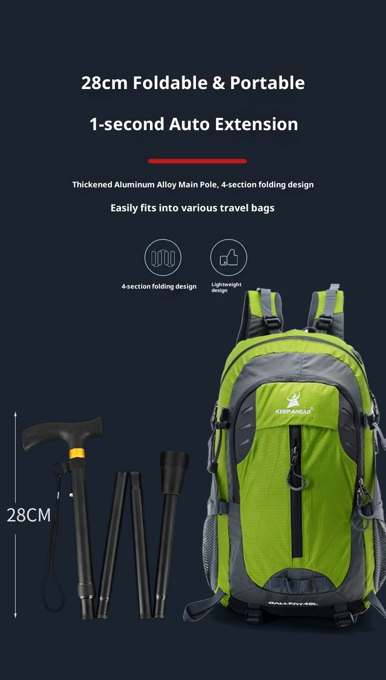 001 Bastone da passeggio pieghevole in lega di alluminio, telescopico, portatile, antiscivolo, per anziani, escursionismo, trekking, attrezzatura_voghion.com