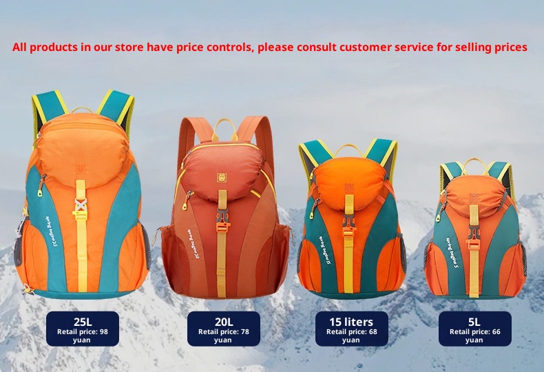 001 Couple Style Cycling Hiking Nylon Backpack Large Capacity Lightweight Waterproof Outdoor Sports Mountaineering Bag_voghion.com
