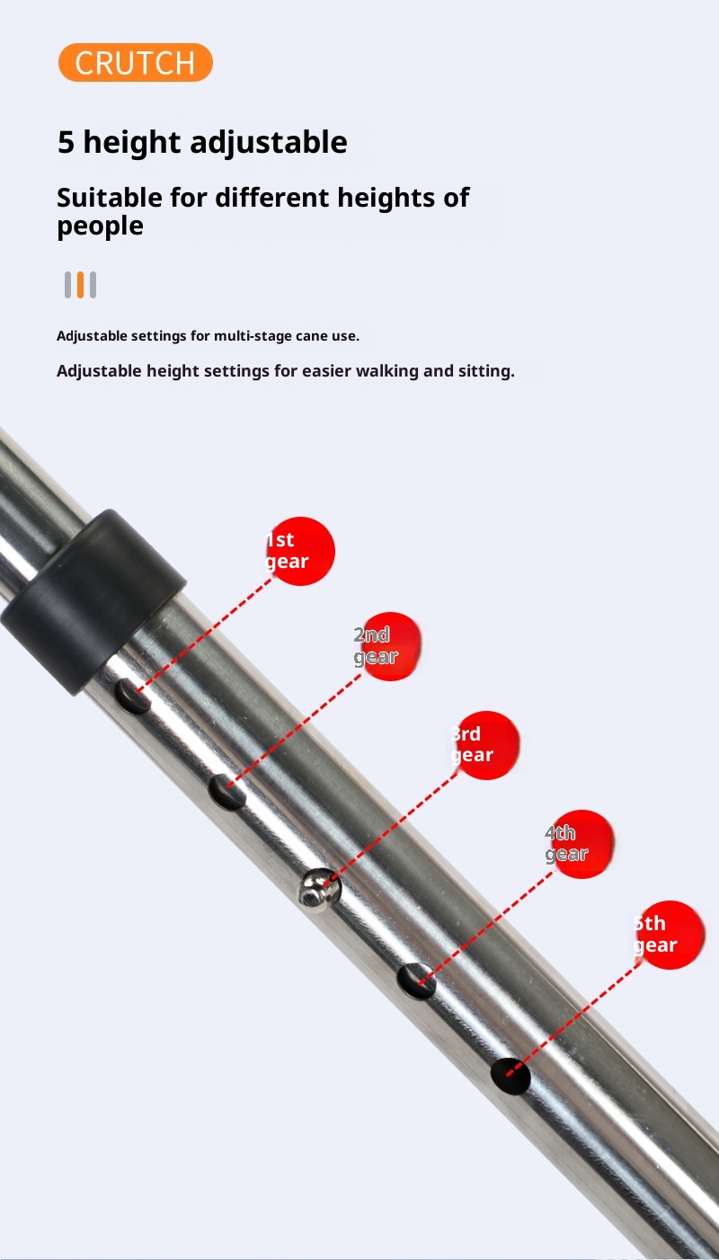 001 Bastone da passeggio telescopico antiscivolo regolabile per esterni in acciaio inossidabile per uso domestico per anziani disponibile all'ingrosso_voghion.com