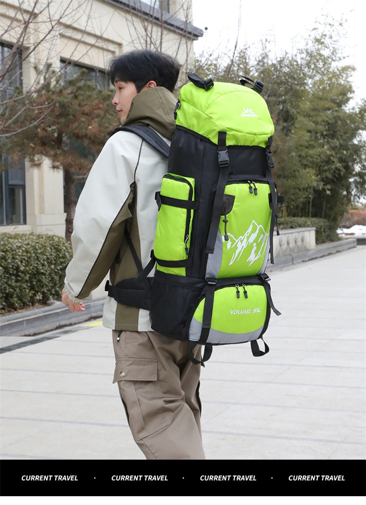 Sac à dos de randonnée extérieur pour hommes et femmes, grande capacité, léger, à double bandoulière, imperméable, 90 L_voghion.com