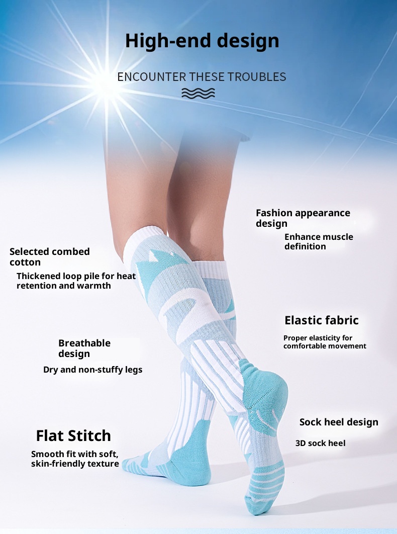 ActiveGo ActiveGo Winter Long Tube Mountaineering Sports Men And Women Thickened Warm Professional Snowboard Snow Sweat-absorbing Outdoor_voghion.com