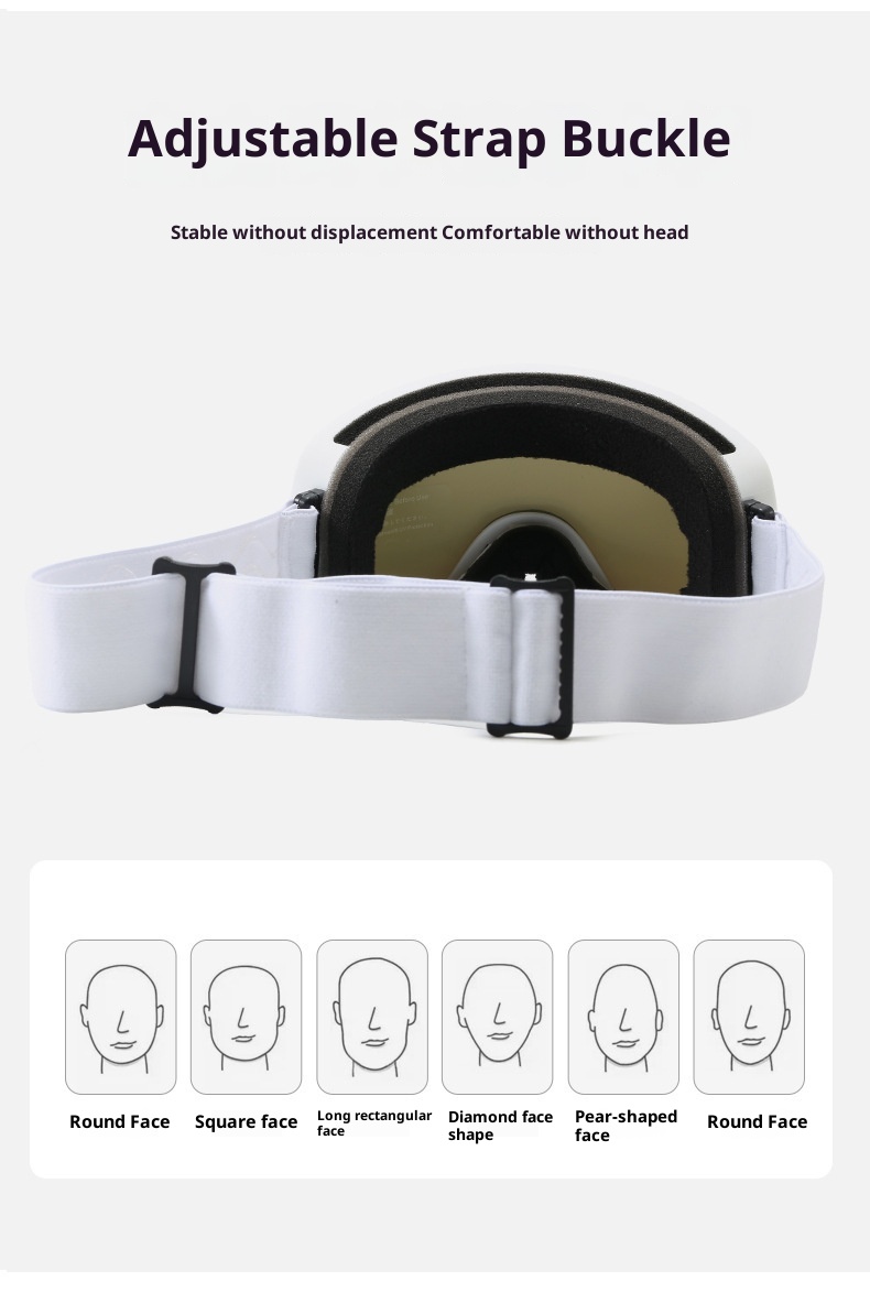 Gafas de esquí de doble capa antivaho, superficie de columna colorida y amplia visión, resistentes al viento, para invierno, para miopía y montañismo._voghion.com