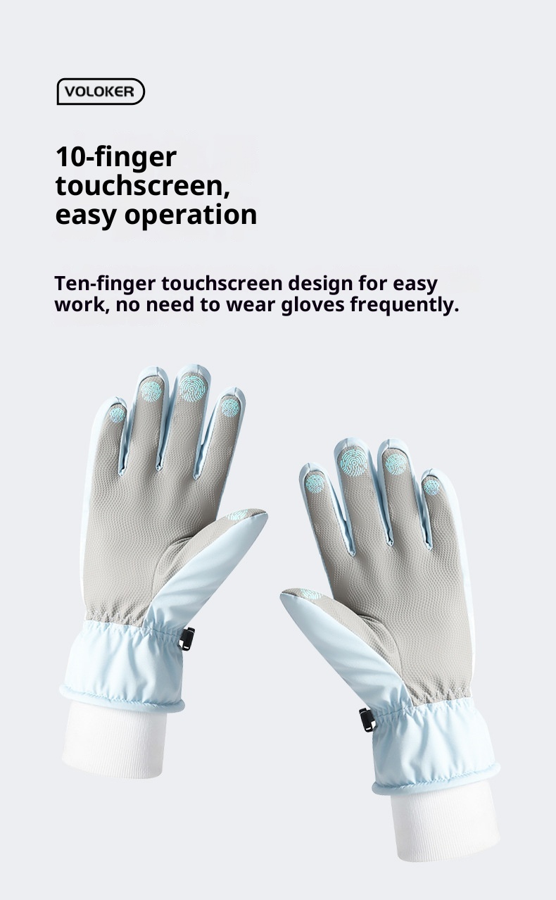 001 Winter-Skihandschuhe für Erwachsene, winddicht, wasserdicht, fleecegefüttert, dick, professionell, warm für Outdoor-Aktivitäten_voghion.com