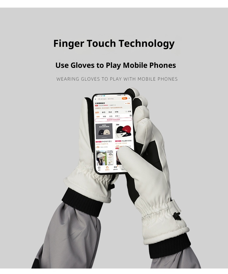 Gants d'hiver Northeast pour hommes, résistants au froid et au gel, doublés en polaire épaisse, compatibles avec les écrans tactiles de ski et de cyclisme pour femmes._voghion.com