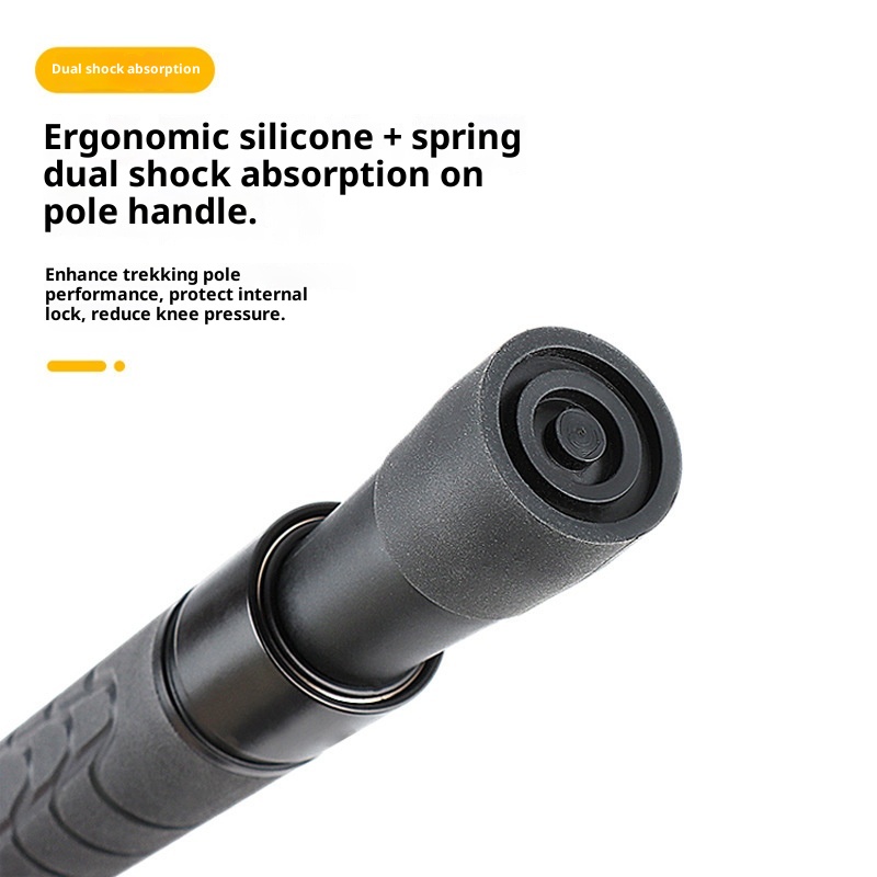 001 Bastone da trekking Fox Bastone da passeggio per autodifesa professionale per escursioni all'aperto, multifunzionale, in lega di alluminio retrattile_voghion.com