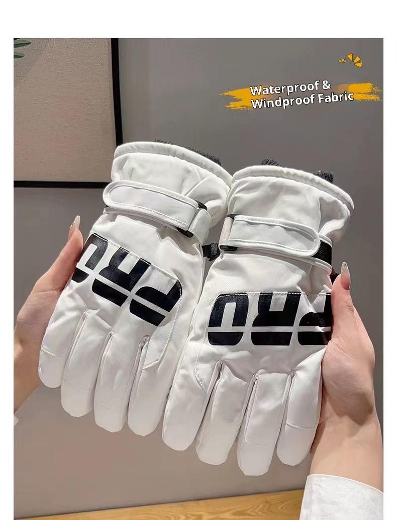 001 Herren Herbst Winter Winddichte, frostsichere, fleecegefütterte, verdickte Fahrradhandschuhe Damen Outdoor Siing Touchscreen Eis_voghion.com