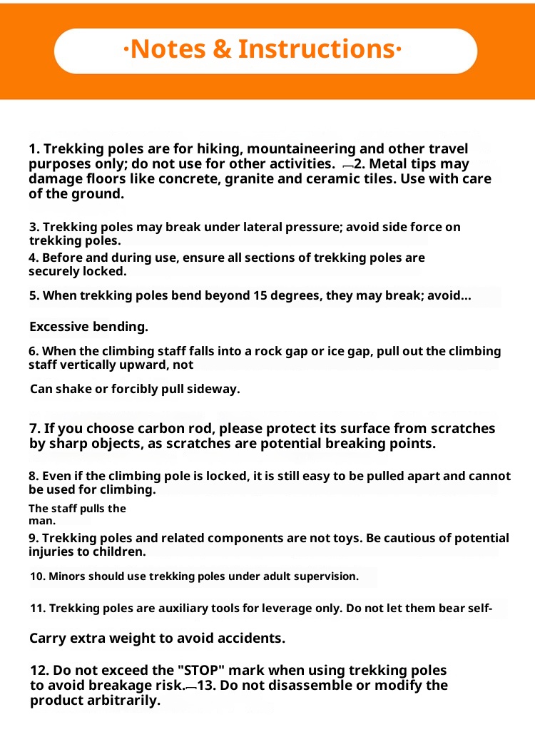 001 Direkt vom Hersteller: Ultraleichter, teleskopierbarer Trekkingstock aus Kohlefaser – ideal zum Wandern, Klettern und Trekking._voghion.com