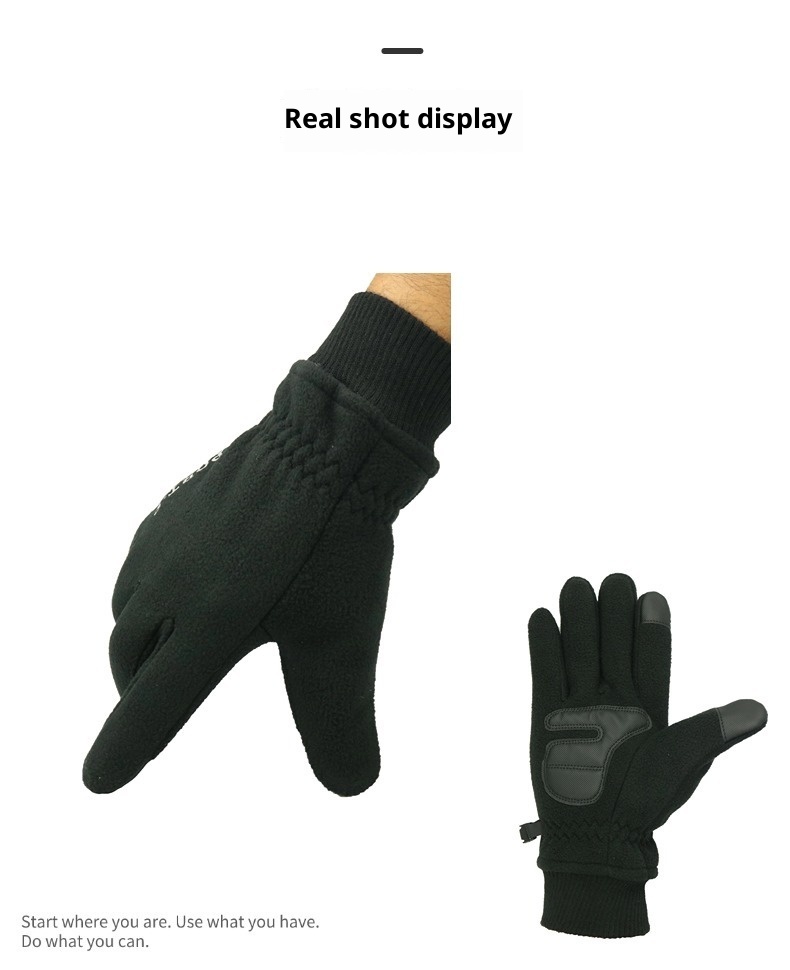 001 Winter Fleecegefütterte Thermohandschuhe für Outdoor-Aktivitäten wie Radfahren, Autofahren und Touchscreen-Bedienung_voghion.com